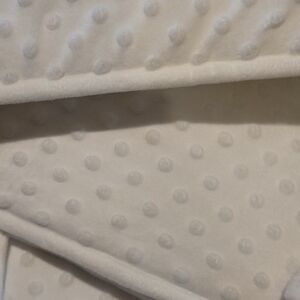 Minky Dot Crib Bumper Pad Blue